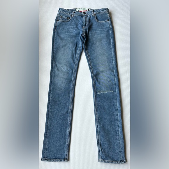 OFF WHITE C/O VIRGIL ABLOH ROSE PRINT SKINNY JEANS Size 26 EUC - Picture 3 of 10